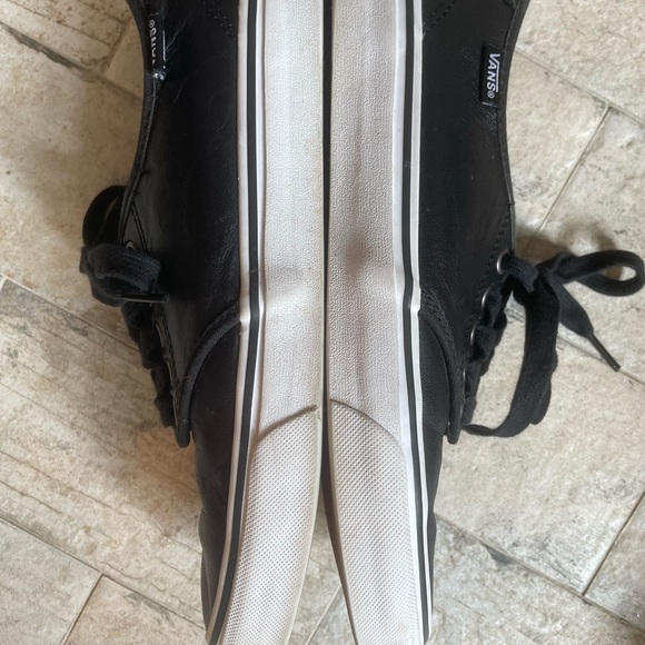 Vans Ortholite inserts, black vegan leather sneakers. Size 8.5 womens - Picture 4 of 14